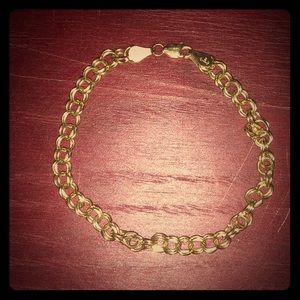 10kt gold chain link bracelet